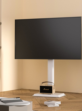 电视落地支架免打孔白色挂架立式加高底座适用小米TCL海信75 85寸