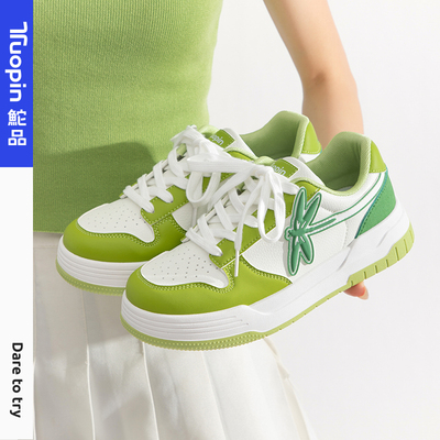 鮀品蜻蜓鞋夏季绿色小众原创板鞋