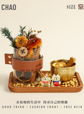 聚宝盆招财聚财肉桂生财入户玄关摆件开业大吉生意兴隆装饰品礼物