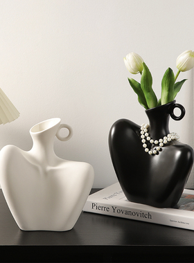 创意人体艺术花瓶摆件小众高级感入户玄关客厅家居电视酒柜装饰品