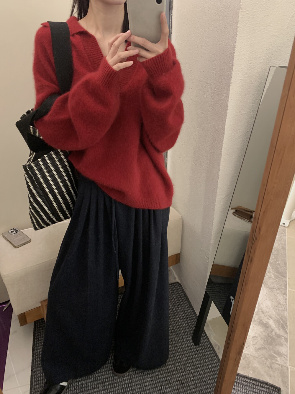 清仓价 SHEEP冬上新韩系高品质小V设计款保暖毛衣女 不退不换