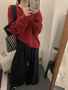 清仓价 SHEEP冬上新韩系高品质小V设计款保暖毛衣女 不退不换