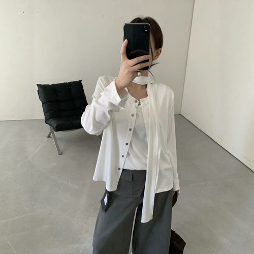 ULOUR/U粒早秋极简风无袖背心+防晒开衫两件套装女96052(配脖绳)