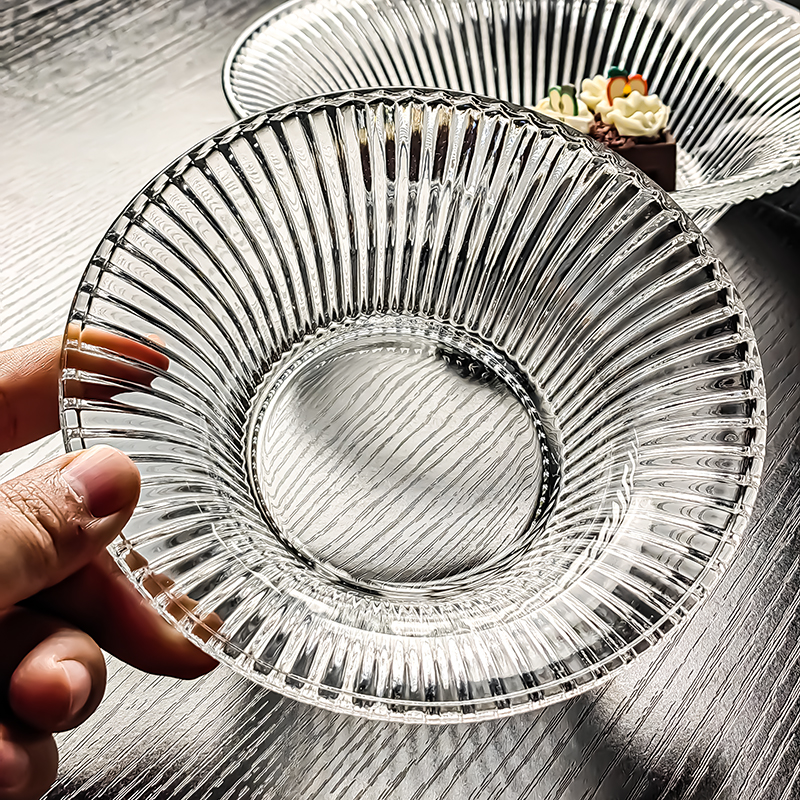 2025新款水晶玻璃碗水果盘小蝶