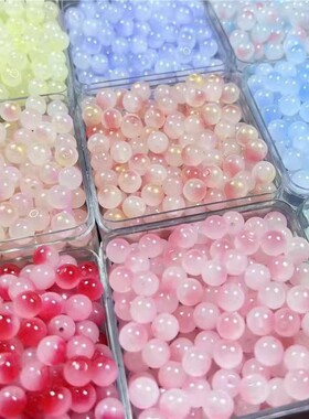 500颗8mm菩提盘珠手串盘玩玉珠圆珠子diy串珠配件项链门帘散珠