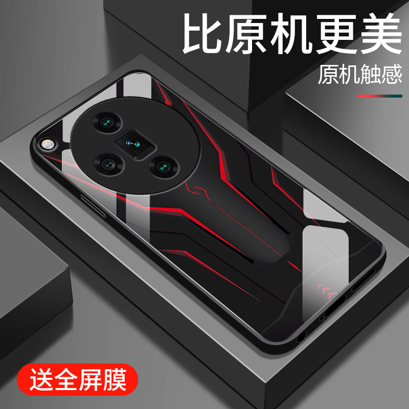 钢化玻璃硅胶软边手机壳  镜头全包防摔