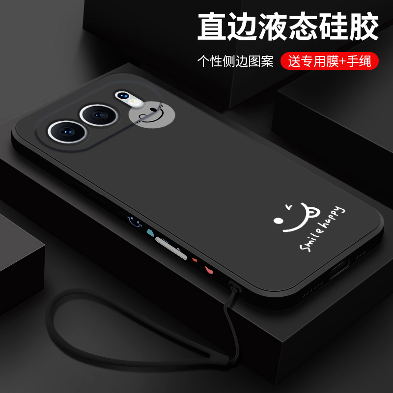 适用荣耀500pro手机壳新款华为honor500液态硅胶软壳MEP-AN00镜头全包防摔保护套MEY男女生个性创意网红笑脸