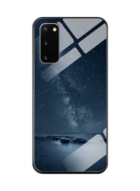 适用三星s20手机壳新款GalaxyS20+钢化玻璃保护套十plus男女生s20ultra镜头全包S20FE防摔5G硬壳SM-G7810星空