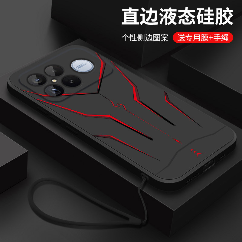 适用红米k90promax手机壳新款小米k90液态硅胶磨砂软壳redmi镜头全包防摔保护套男士潮个性创意时尚外壳机甲