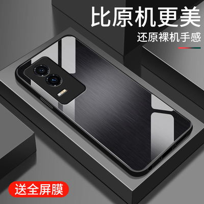 适用荣耀GT手机壳新款荣耀GTpro钢化玻璃镜面保护套华为honor镜头全包防摔硬壳AMG-AN00潮男女生高级金属质感