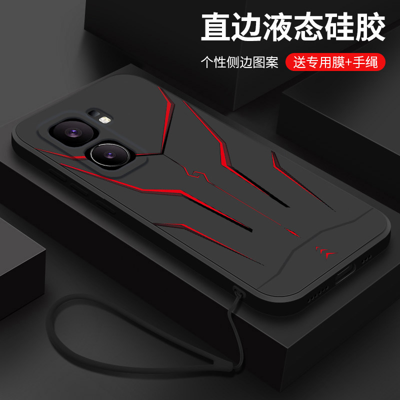 适用iQOONeo9手机壳新款iQOONeo9pro液态硅胶保护套iqooneo9spro+镜头全包防摔软壳vivo男士个性创意高级机甲