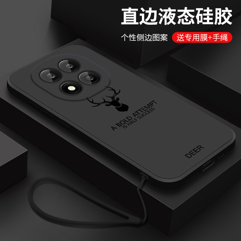 适用红米Note15pro+手机壳新款小米Note15pro液态硅胶软壳redmi镜头全包防摔保护套十男女生简约卡通外壳麋鹿