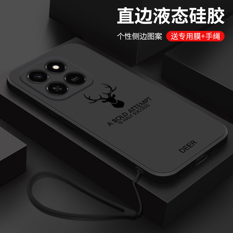 适用荣耀Play10T手机壳新款荣耀play10C液态硅胶软壳华为honor镜头全包防摔保护套潮男女生卡通时尚外壳麋鹿