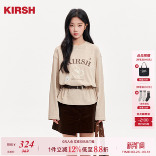 Bunny花纱小兔子刺绣T恤潮流长袖 Witty 上衣少女 韩系 樱桃KIRSH