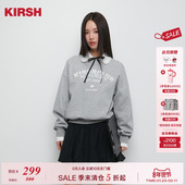 樱桃KIRSH 赖美云同款 韩系圆领字母绣花卫衣女25秋冬宽松上衣