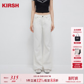 2026春夏韩系显腿长甜美少女感牛仔长裤 樱桃KIRSH 低腰牛仔喇叭裤