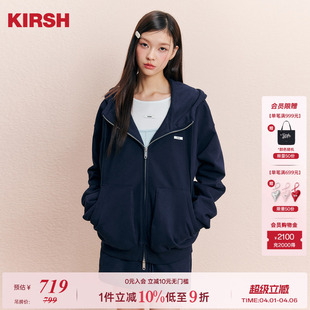 加绒休闲百搭帽衫 外套 韩系连帽宽松卫衣女2025秋冬新款 樱桃KIRSH