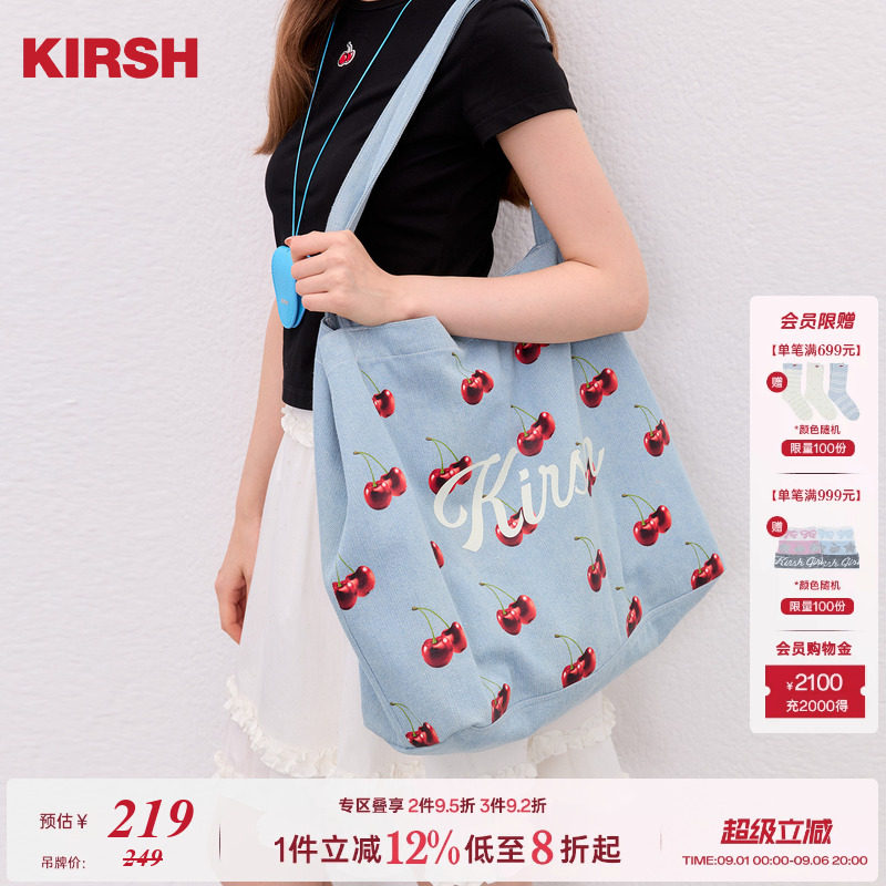 樱桃KIRSH水洗牛仔樱桃帆布袋图片