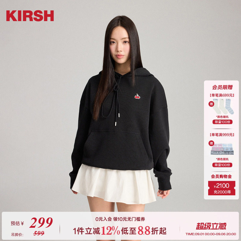 樱桃KIRSH经典绣花连帽卫衣图片
