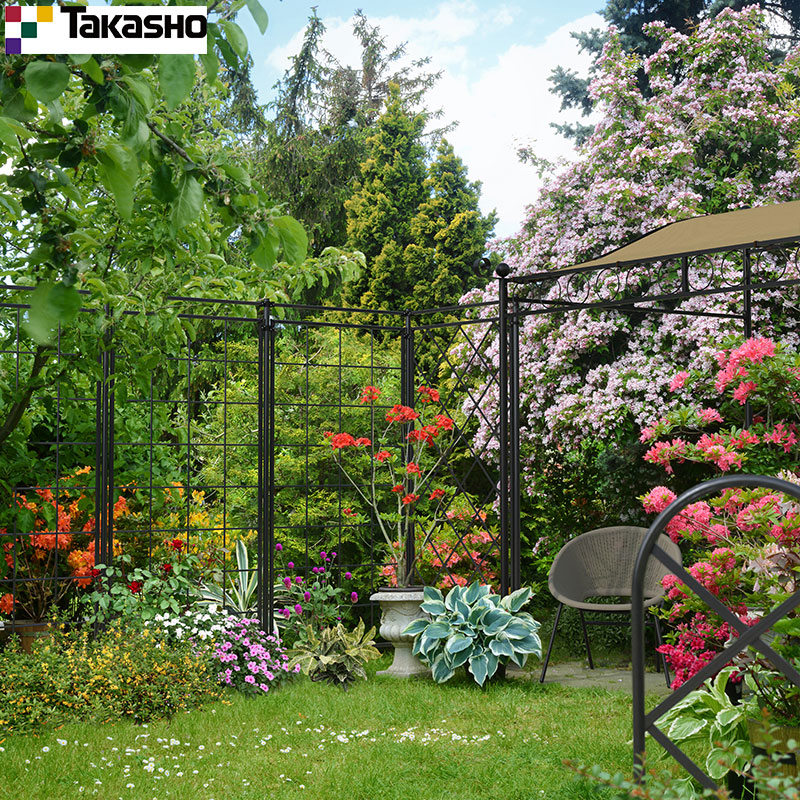 Takasho网格栅栏篱笆铝合金围栏庭院户外花园装饰隔断爬藤花架