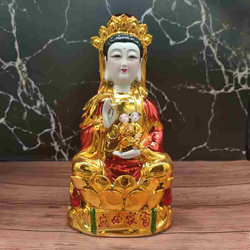 新款陶瓷送子观音佛像求子得子观世音菩萨神像送子娘娘南海观世音