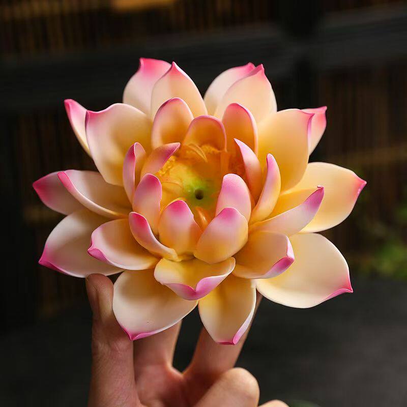 家用插香底座香炉莲花香插香座盘托室内点香座创意高级感茶道摆件