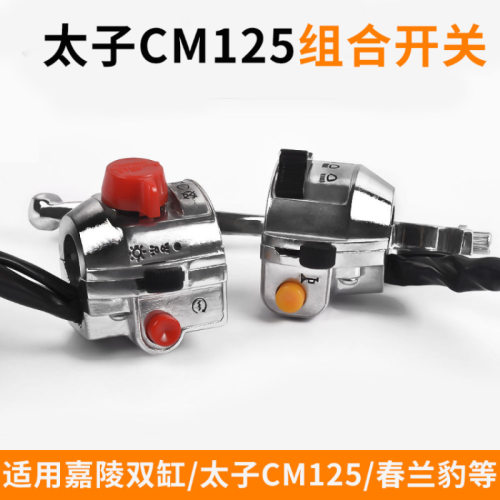 适用本田太子CM125开关按钮摩托车嘉陵双缸大灯喇叭转向把座开关