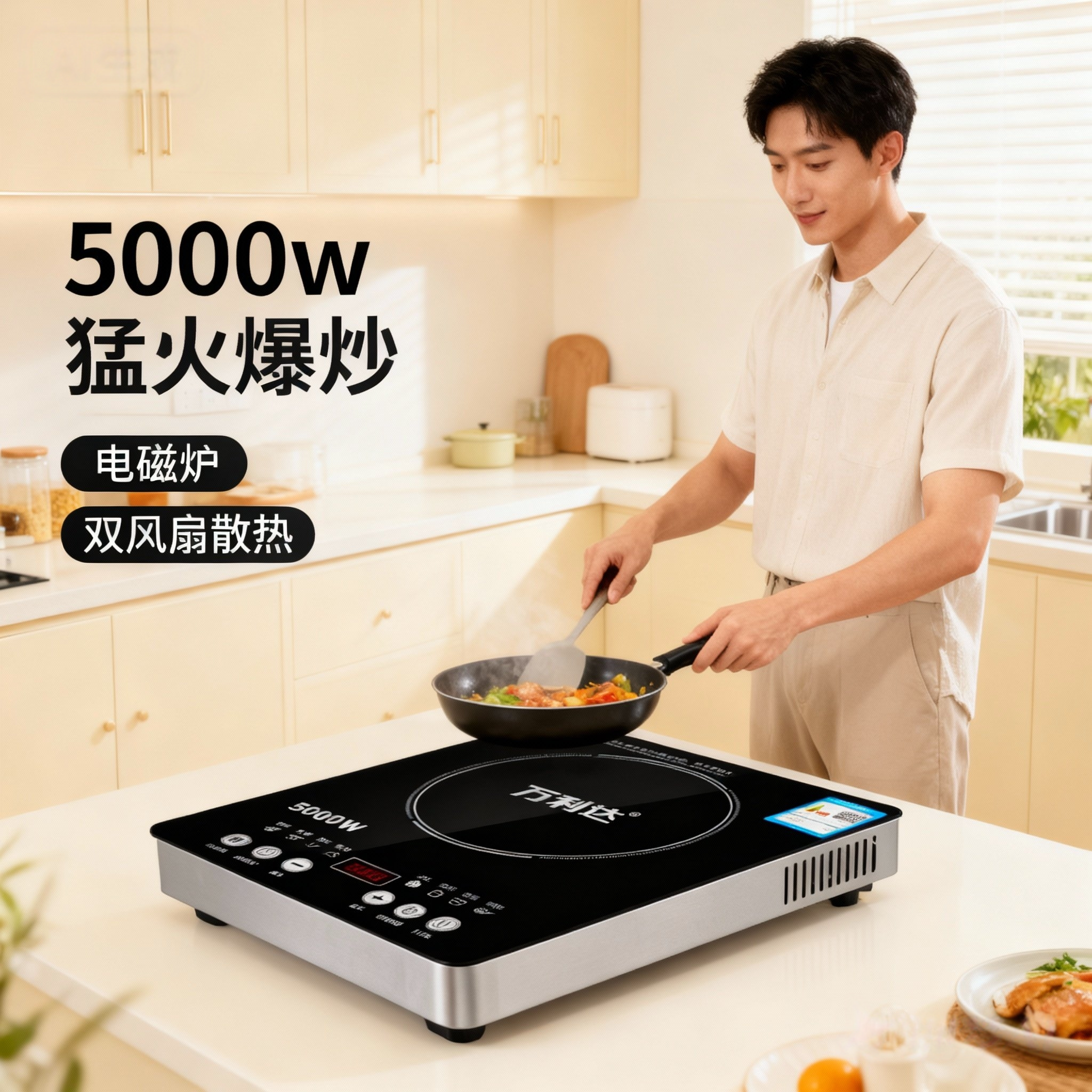 万利达电磁炉家用商用大功率5000w高端新款爆炒火锅正品德国进口