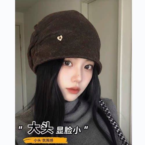 韩系复古极简风冷帽男女生秋冬