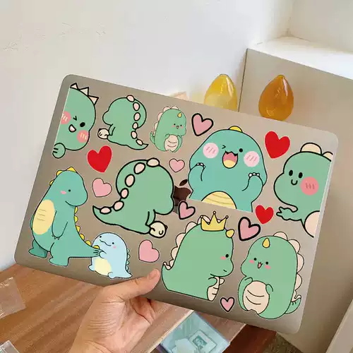 Мультяшный милый динозавр, чемодан, ноутбук, наклейка, мобильный телефон, водонепроницаемые наклейки