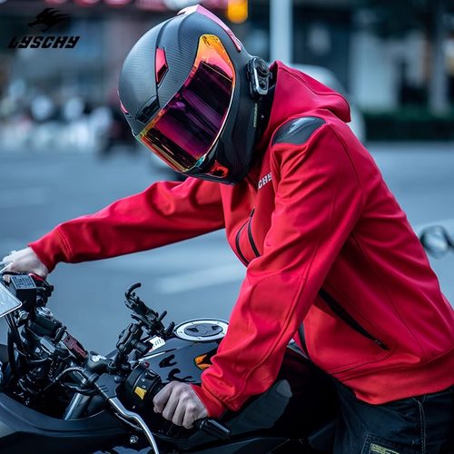 雷翅防风保暖男女四季软壳机车服