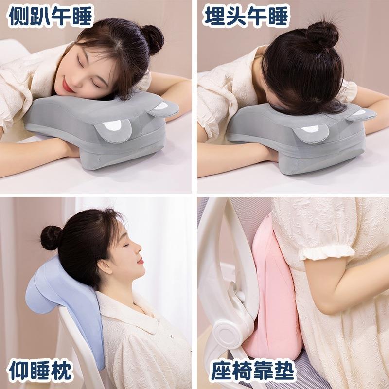 新款冰丝趴趴枕记忆棉午睡枕办公室午休枕学生午睡枕慢回弹枕