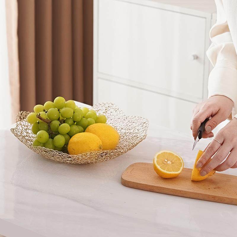 铁艺水果盘果篮客厅茶几北欧风格零食盆收纳果盘甜点点心果蔬轻奢