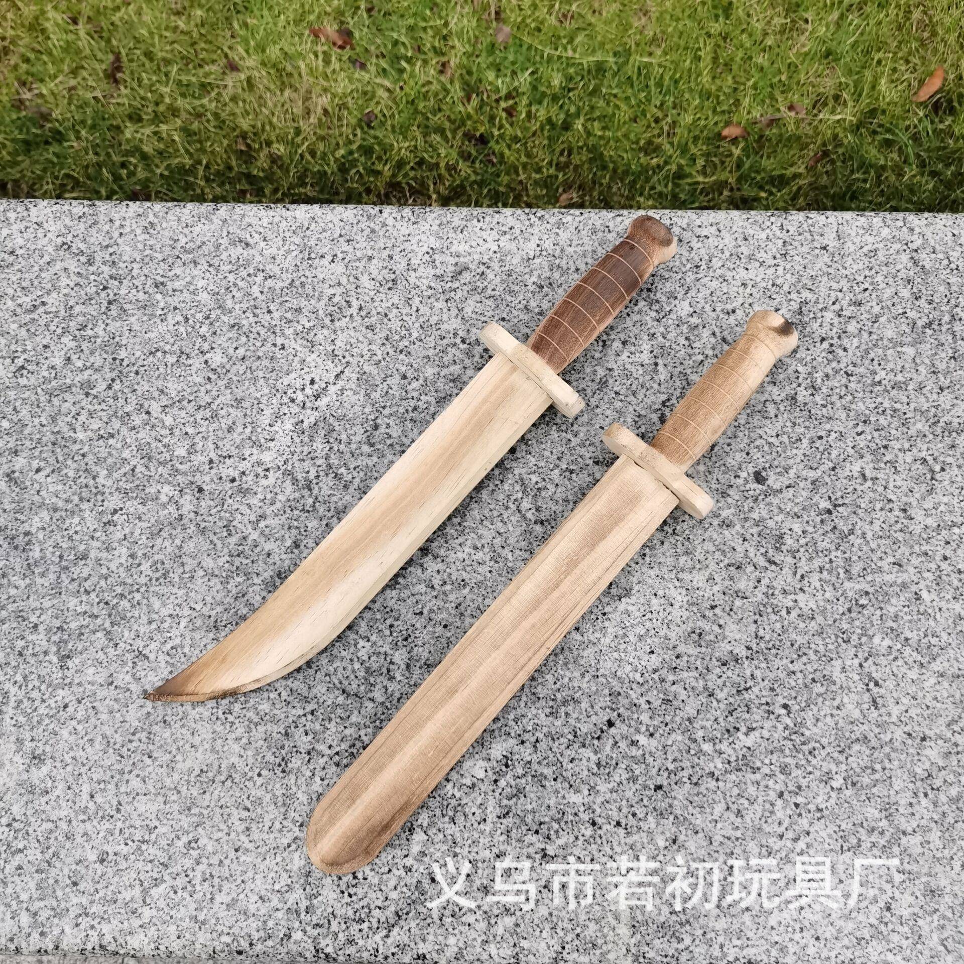 碳化全木质木刀木剑光明剑马刀小飞刀匕首儿童刀剑玩具模型道具