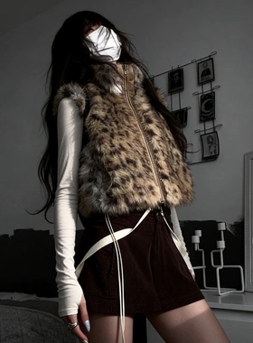 JIYA 2025秋冬马甲外套女皮毛皮草秋冬一体百搭坎肩背心双面穿