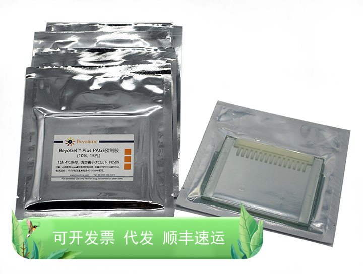 BeyoGel™ Plus PAGE预制胶(Hepes, 10%, 15孔) P0509 碧云天