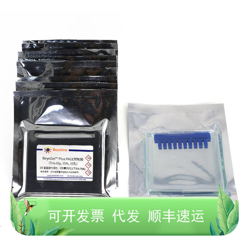 P0461S BeyoGel™ Plus PAGE预制胶(Tris-Gly, 15%, 10孔) 10块