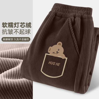 男童灯芯绒长裤秋冬新款