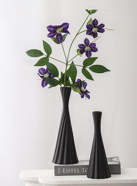 创意花瓶简约仿陶瓷水养花器瓶现代家居高级感客厅餐厅插花摆件