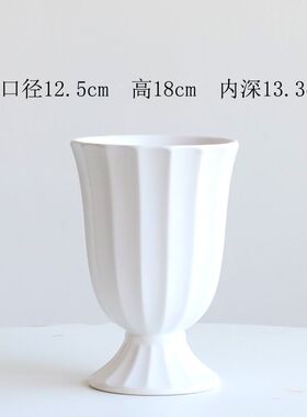 简约仿陶瓷花盆高脚带托盘室内蝴蝶兰吊兰文心兰绿植盆栽盆清仓
