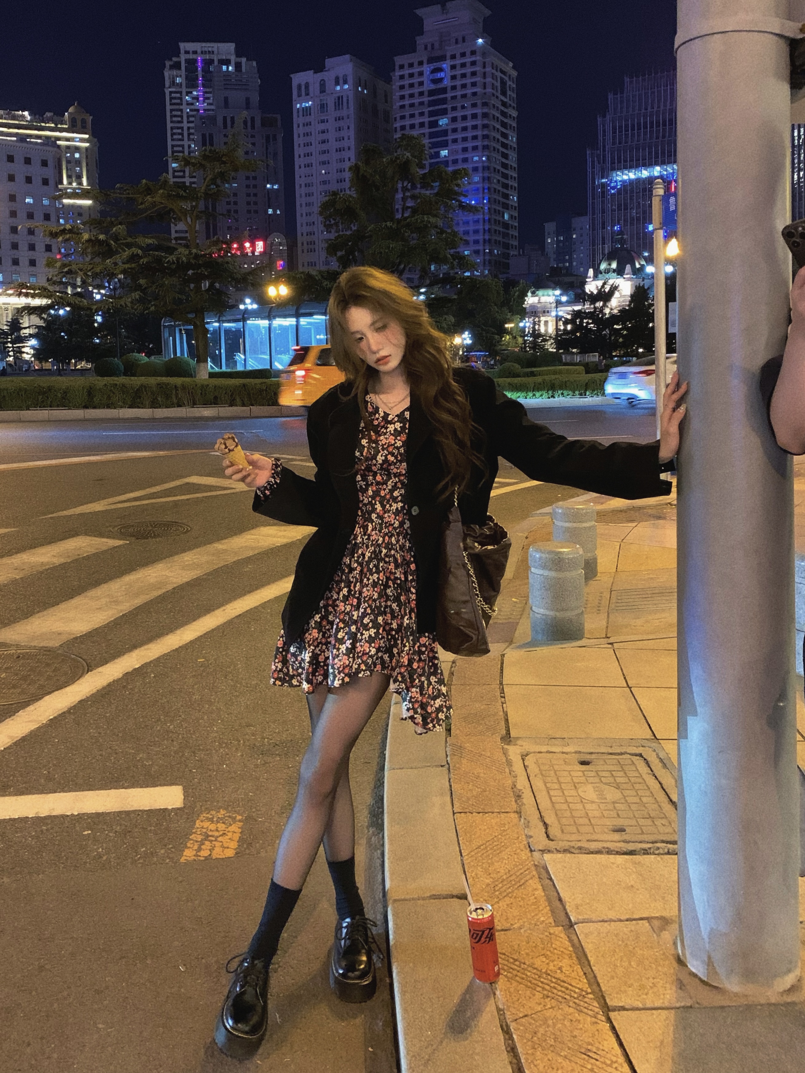 八盖pinkypiggy质碎花连衣裙