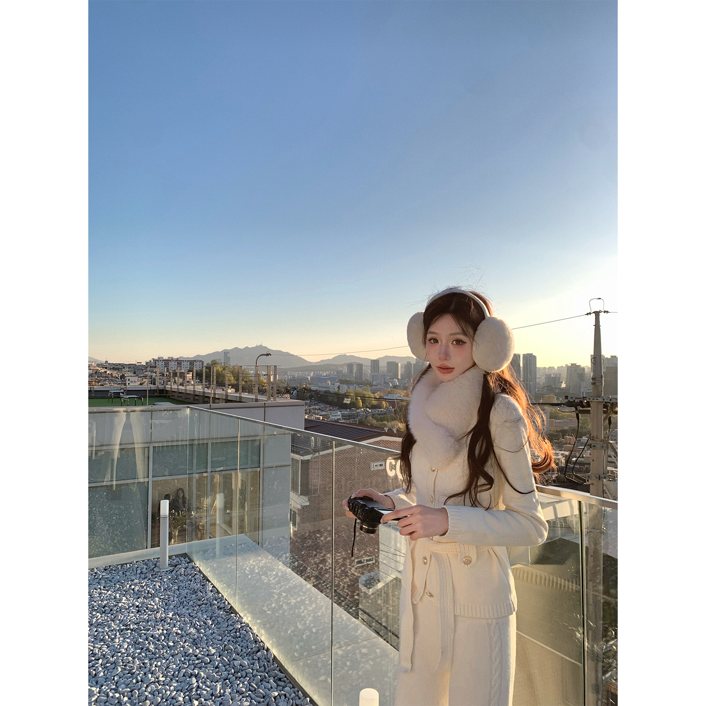 八盖pinkypiggy米色针织开衫