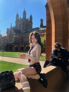 女收腰衬衫 八盖pinky 学院风套装 澳大学姐 马甲短裙三件套 piggy