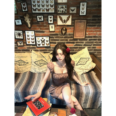 八盖pinkypiggy复古碎花连衣裙