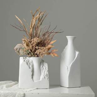 新中式 饰品现代简约创意花器 花瓶摆件陶瓷工艺品客厅玄关样板间装