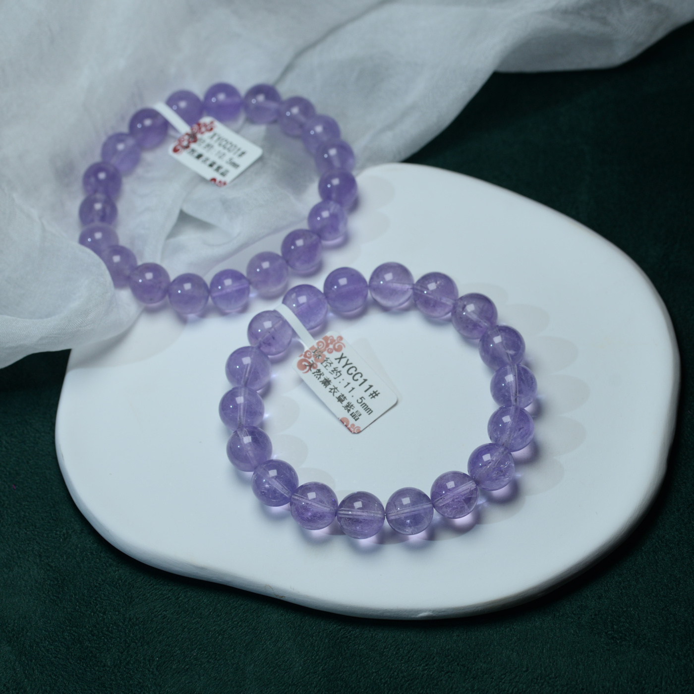天然水晶紫水晶手链薰衣草紫晶