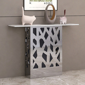 现代树影玄关台客厅边几轻奢意式 北欧设计师过道装 饰台小红书力荐