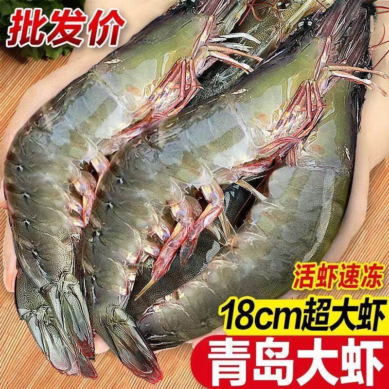 青岛大虾2030规格特大号白虾鲜活速冻对虾新鲜基围虾冷冻非青虾
