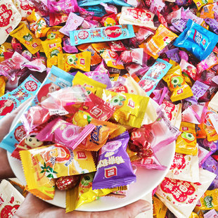 雅客集锦糖2500g混合搭配散装结婚喜糖喜庆软硬糖果5斤袋装婚礼糖