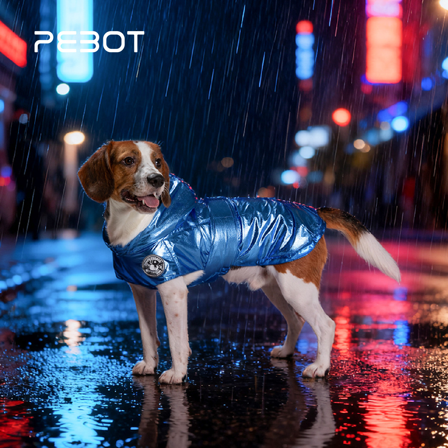 PEBOT阿丽塔春秋宠物衣服狗狗雨衣中型犬防水超轻连帽冲锋衣图片